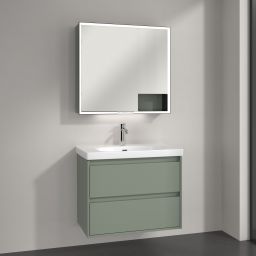Villeroy & Boch My View+ szafka 80x16,8x75 cm z lustrem Soft Green B48180AF