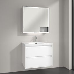 Villeroy & Boch My View+ szafka 80x16,8x75 cm z lustrem Brilliant White B48180VE