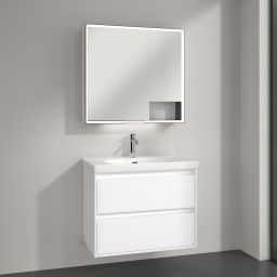 Villeroy & Boch My View+ szafka 80x16,8x75 cm z lustrem Pure White B48180VF