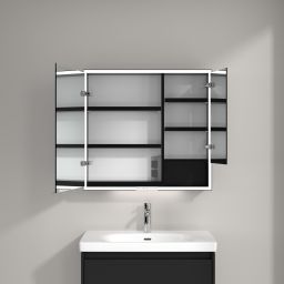 Villeroy & Boch My View+ szafka 80x16,8x75 cm z lustrem Volcano Black B48180VL