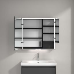 Villeroy & Boch My View+ szafka 80x16,8x75 cm z lustrem Graphite B48180VR