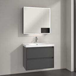Villeroy & Boch My View+ szafka 80x16,8x75 cm z lustrem Graphite B48180VR