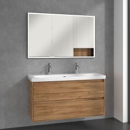 Villeroy & Boch szafka 120x16,8x75 cm z lustrem Oak Kansas B48212RH