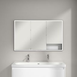 Villeroy & Boch szafka 120x16,8x75 cm z lustrem Brilliant White  B48212VE