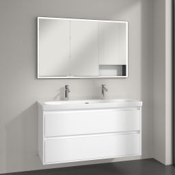Villeroy & Boch My View+ szafka 120x16,8x75 cm z lustrem Pure White B48212VF
