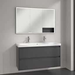 Villeroy & Boch My View+ szafka 120x16,8x75 cm z lustrem grafitowa B48212VR