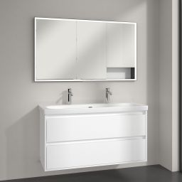 Villeroy & Boch My View+ szafka 130x16,8x75 cm z lustrem Pure White B48213VF