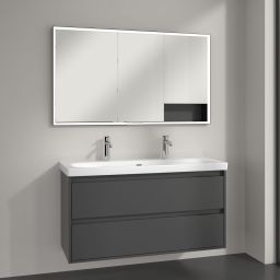 Villeroy & Boch My View+ szafka 130x16,8x75 cm z lustrem grafitowa B48213VR