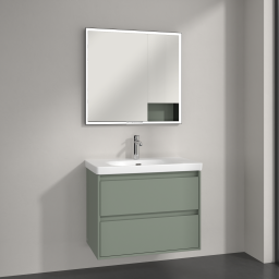 Villeroy & Boch My View+ szafka 80x16,8x75 cm z lustrem  Soft Green B48280AF