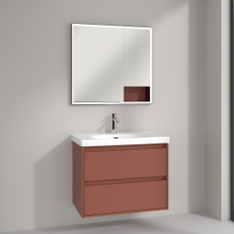 Villeroy & Boch My View+ szafka 80x16,8x75 cm z lustrem Wine Red B48280AH