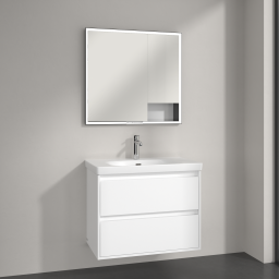 Villeroy & Boch My View+ szafka 80x16,8x75 cm z lustrem Brilliant White B48280VE