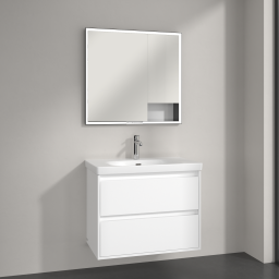 Villeroy & Boch My View+ szafka 80x16,8x75 cm z lustrem Pure White B48280VF