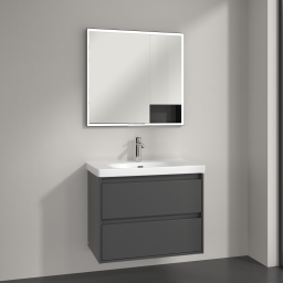 Villeroy & Boch My View+ szafka 80x16,8x75 cm z lustrem grafitowa B48280VR