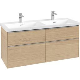 Villeroy & Boch Subway 3.0 szafka 127,2 cm podumywalkowa wisząca z oświetleniem LED Nordic Oak C568L0VJ