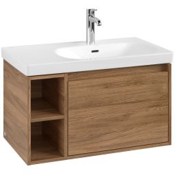 Villeroy & Boch Skyla szafka 77,2x43,9x43,6 cm podumywalkowa wisząca prawa Oak Kansas C78700RH