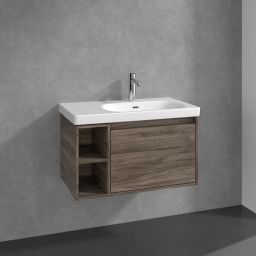 Villeroy & Boch Skyla szafka 77,2x43,9x43,6 cm podumywalkowa wisząca prawa Stone Oak C78700RK