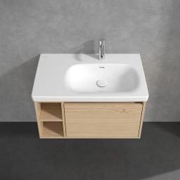 Villeroy & Boch Skyla szafka 77,2x43,9x43,6 cm podumywalkowa wisząca prawa Nordic Oak C78700VJ