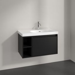 Villeroy & Boch Skyla szafka 77,2x43,9x43,6 cm podumywalkowa wisząca prawa Volcano Black C78700VL