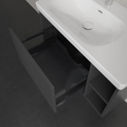 Villeroy & Boch Skyla szafka 77,2x43,9x43,6 cm podumywalkowa wisząca lewa Graphite C78800VR