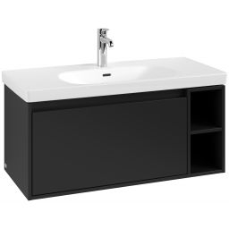 Villeroy & Boch Skyla szafka 97,2x43,9x43,6 cm podumywalkowa wisząca Volcano Black C79100VL