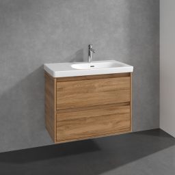 Villeroy & Boch Skyla szafka 77,2x43,9x59,6 cm podumywalkowa wisząca prawa Oak Kansas C79700RH
