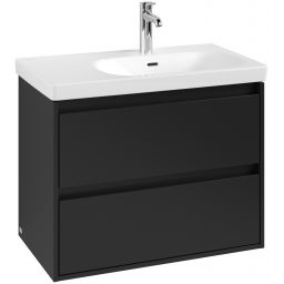 Villeroy & Boch Skyla szafka 77,2x43,9x59,6 cm podumywalkowa wisząca prawa Volcano Black C79700VL