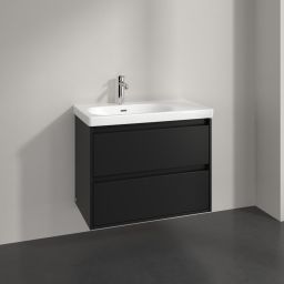 Villeroy & Boch Skyla szafka 77,2x43,9x59,6 cm podumywalkowa wisząca lewa Volcano Black C79800VL