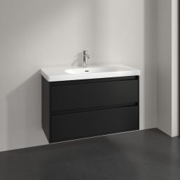 Villeroy & Boch Skyla szafka 97,2x43,9x59,6 cm podumywalkowa wisząca Volcano Black C79900VL