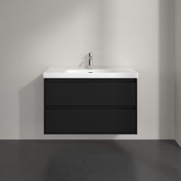 Villeroy & Boch Skyla szafka 97,2x43,9x59,6 cm podumywalkowa wisząca Volcano Black C79900VL