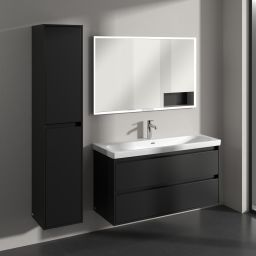 Villeroy & Boch Skyla szafka 35x34,8x170 cm boczna wisząca lewa Volcano Black C80100VL