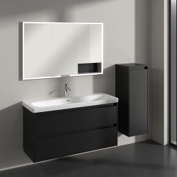 Villeroy & Boch Skyla szafka 35x34,9x100 cm boczna wisząca prawa Volcano Black C80201VL