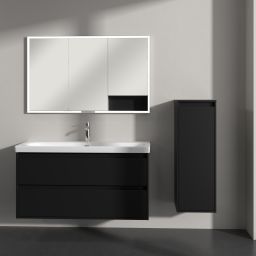 Villeroy & Boch Skyla szafka 35x34,9x100 cm boczna wisząca prawa Volcano Black C80201VL