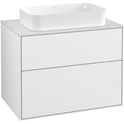 Villeroy & Boch Finion szafka 80 cm podumywalkowa wisząca Glass White Matt/Glossy White Lacquer G22100GF