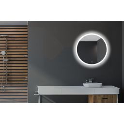 Venti Ringo lustro 50x50 cm okrągłe z oświetleniem