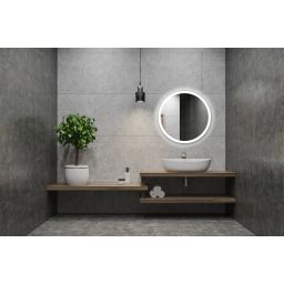 Venti Ringo lustro 50x50 cm okrągłe z oświetleniem