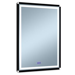 Venti Duo White lustro 60x80 cm prostokątne z oświetleniem z matą grzewczą czarny-biały