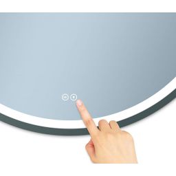 Venti Orion Graphite lustro 80 cm okrągłe z oświetleniem z matą grzewczą grafit