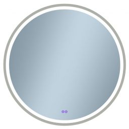 Venti Orion Silver lustro 60 cm okrągłe z oświetleniem z matą grzewczą srebrny