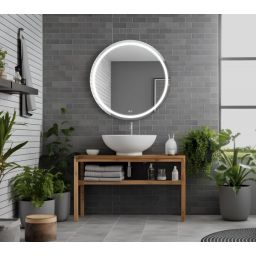 Venti Faro lustro 80 cm okrągłe z oświetleniem z matą grzewczą