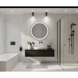 Venti Faro lustro 80 cm okrągłe z oświetleniem z matą grzewczą