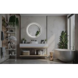 Venti Faro lustro 60 cm okrągłe z oświetleniem z matą grzewczą