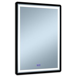 Venti Duo Black lustro 60x80 cm prostokątne z oświetleniem z matą grzewczą czarny