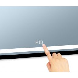 Venti Duo Black lustro 60x80 cm prostokątne z oświetleniem z matą grzewczą czarny