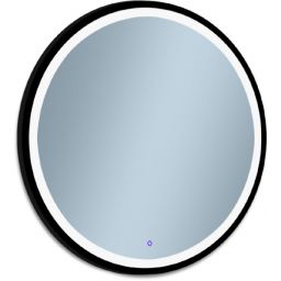 Venti Rund LED II lustro 90 cm okrągłe z oświetleniem czarny