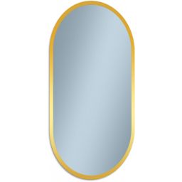 Venti Oslo lustro 50x90 cm owalne z oświetleniem złoty