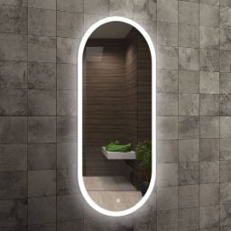Venti Elipson lustro 45x105 cm owalne z oświetleniem