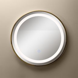 Zuma Line lustro 60x60 cm okrągłe z oświetleniem transparentny-złoty D251801