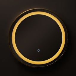 Zuma Line lustro 60x60 cm okrągłe z oświetleniem transparentny-złoty D251801