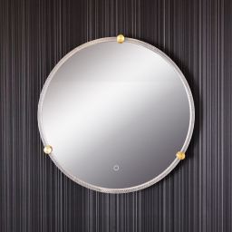 Zuma Line lustro 60x60 cm okrągłe z oświetleniem transparentne D2532