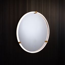 Zuma Line lustro 60x60 cm okrągłe z oświetleniem transparentne D2532